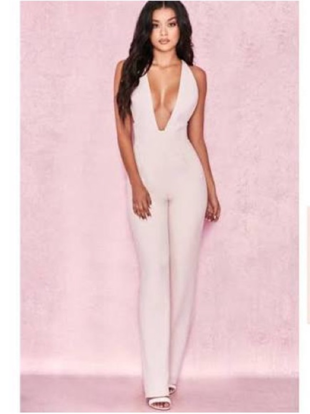 House of CB Analyn Jumpsuit baby pink size M